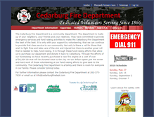 Tablet Screenshot of cedarburgfiredept.com